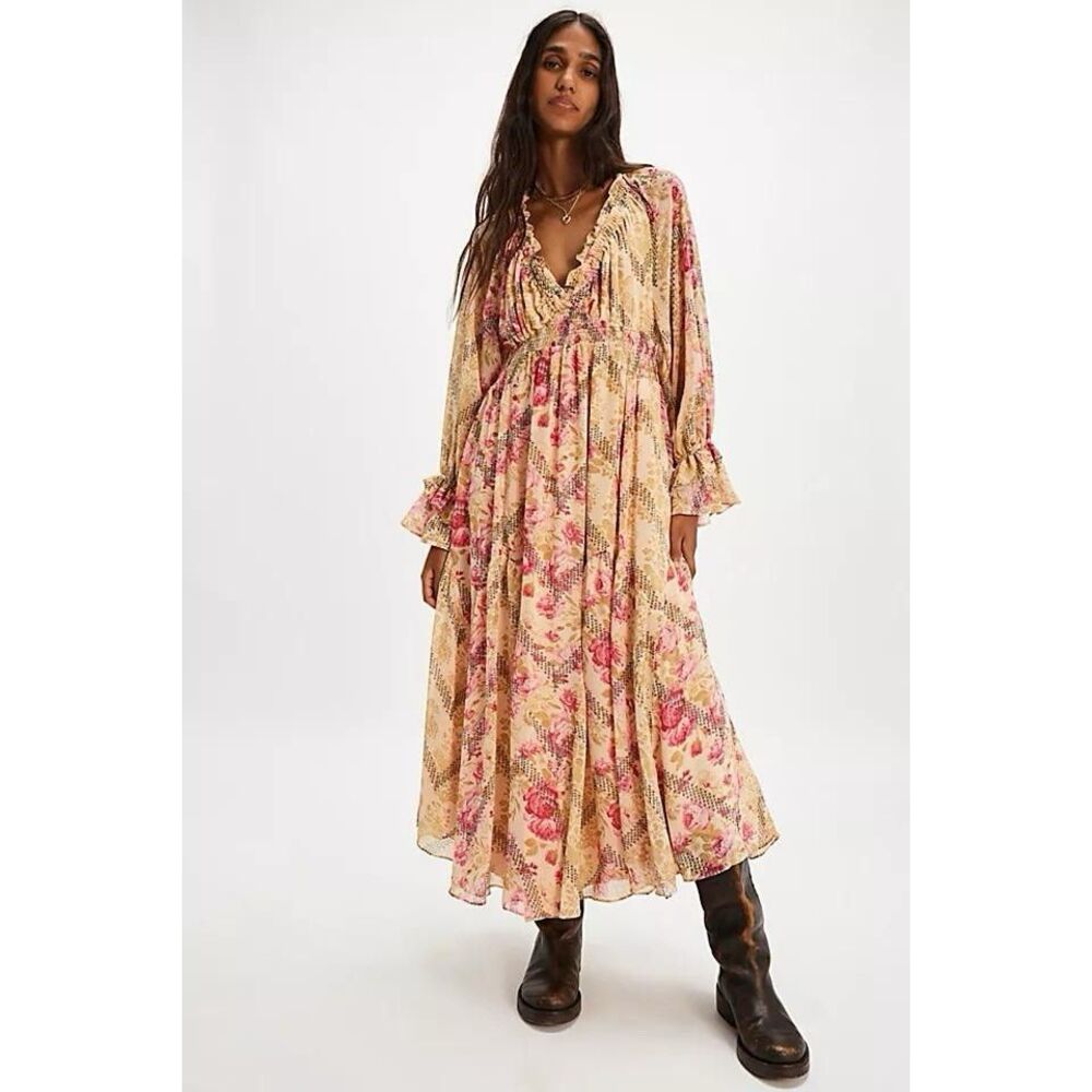 New Free People Lena Midi Dress Sz Small